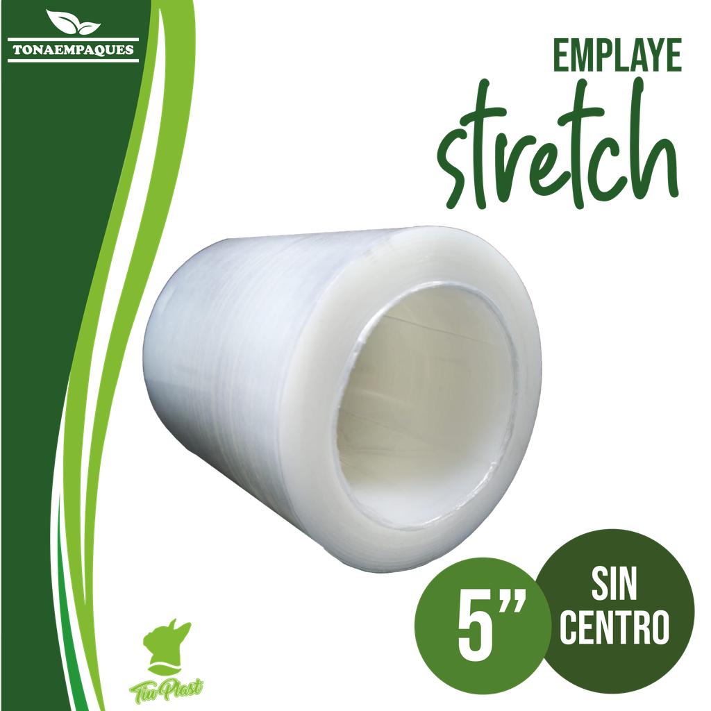 [PM5C601200X1000R] Pelicula Emplaye Manual Coreless 5" x C60 x 1,200 Ft - 366 metros TiuPlast
