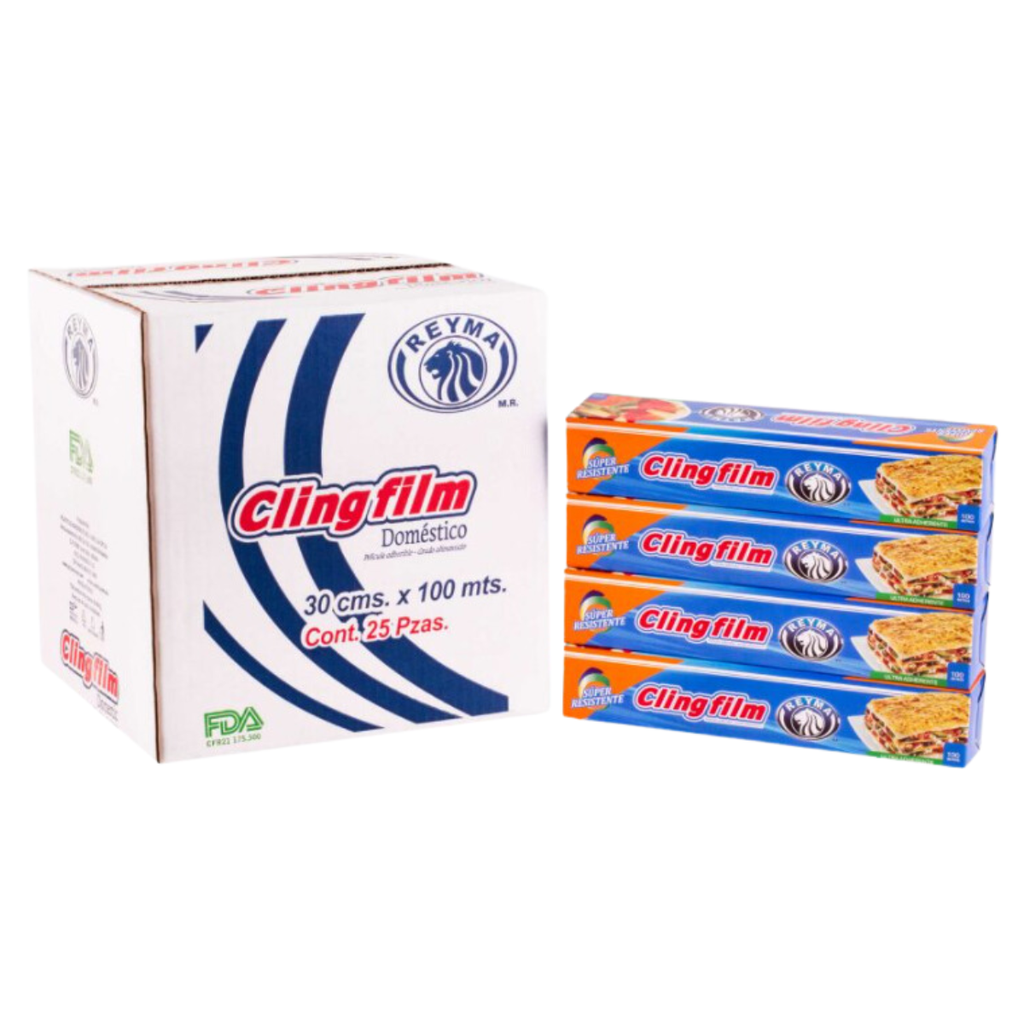 [CFD30C10M0100PBN1 CAJA] [CFD30C10M0100PBN1 CAJA-R7BM5S2] CLINGFILM DOMESTICO REYMA 30 CM X 100 METROS CAL 10 25 ROLLITOS